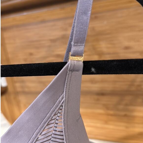 THIRDLOVE - 24/7 SHADOW STRIPE PLUNGE BRA size 34C 1/2 purple - Picture 3 of 6